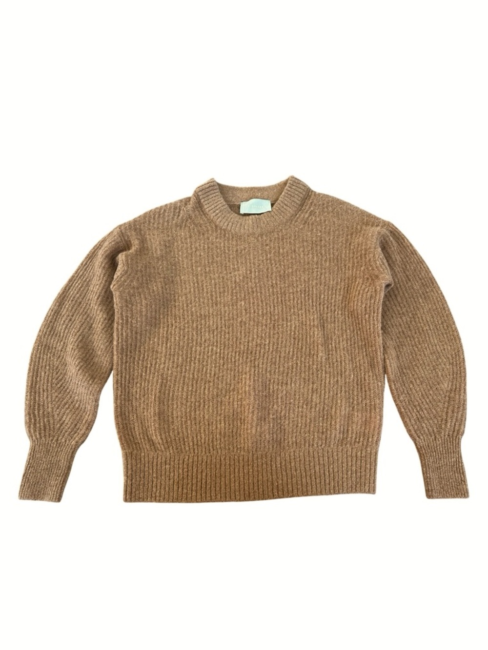 Everlane Alpaca Cocoon Crew Sweater Brown Cozy Minimalist Size XS - Picture 6 of 15